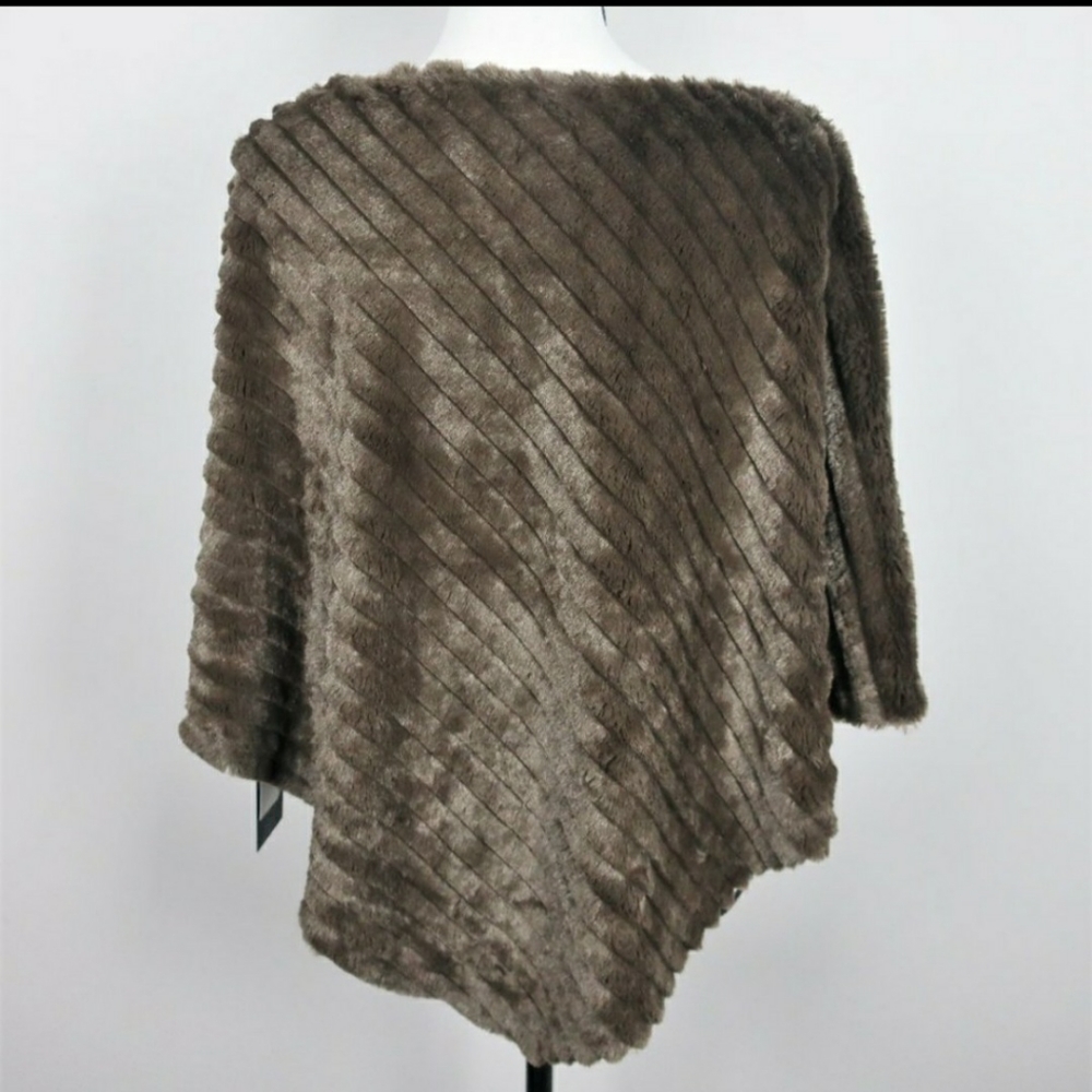 Black Rivet NWT Sz S/M Chocolate Brown Poncho D146 - Picture 12 of 15